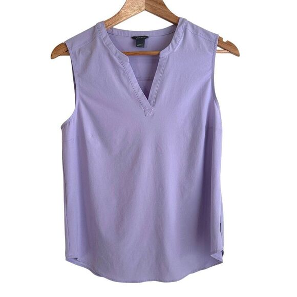 Eddie Bauer Women's Escapelite Lavender Sleeveless Split-neck Shirt Size Small - Picture 1 of 6